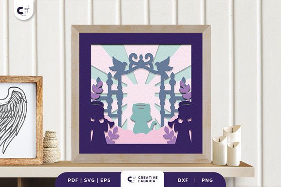 Cat Rainbow Bridge 3D Shadowbox SVG