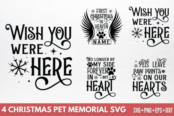 Christmas Pet Memorial SVG