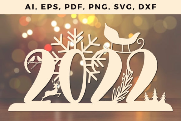 Christmas Paper Cut Template Craft SVG