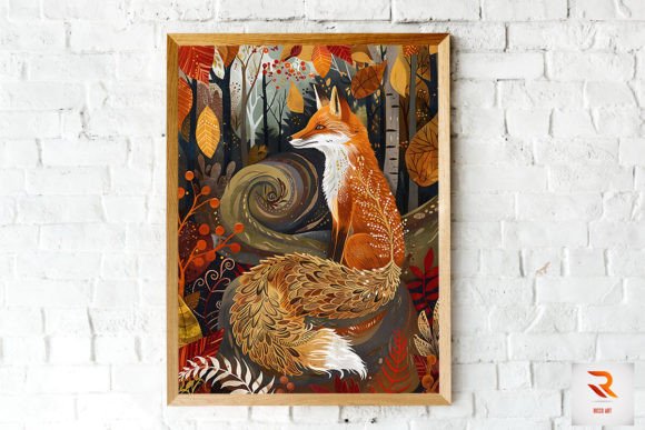 Lonely Fox in the Autumn Forest Wall Art - Download Now