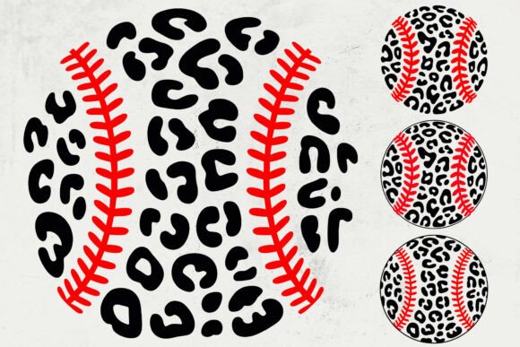 Leopard Baseball Svg, Silhouette Vector