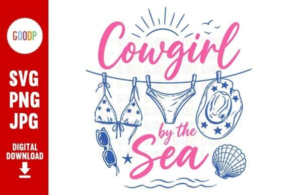 Cowgirl by the Sea Summer SVG