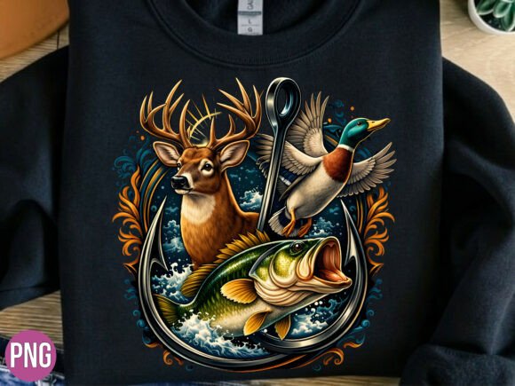 Outdoors Hunting Fishing Hook PNG SHIRT - Download Now