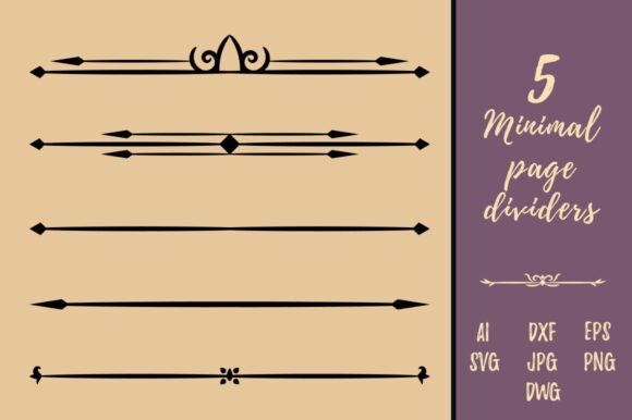 Decorative Minimal Page Divider Arrows