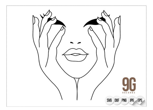 Abstract Woman Face Line Art - Download Now