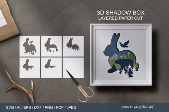 Bunny Layered Papercut