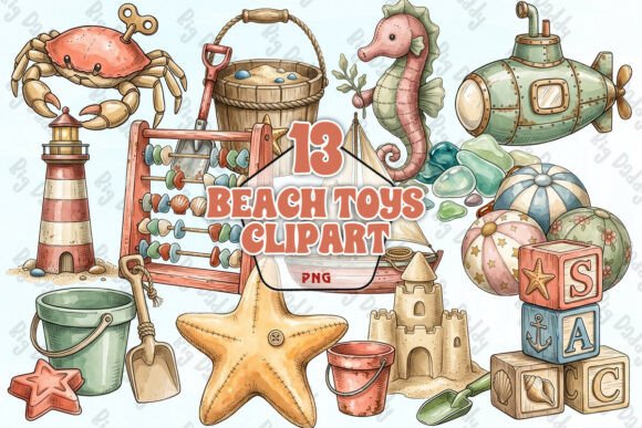 Beach Toys Clipart PNG
