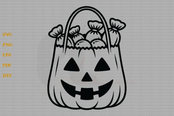 Halloween Candy Bag SVG PNG Cutting File