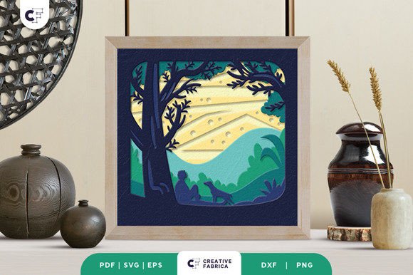 Pet Memorial 3D Layered Paper Cut SVG