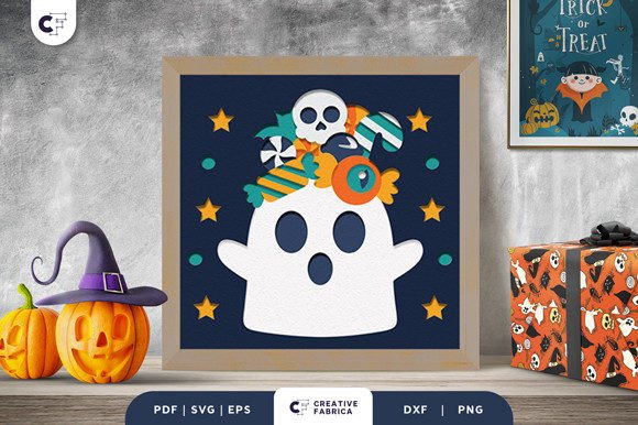 Halloween Candy Bag 3D Shadow Box