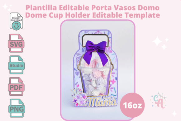 Dome Cup Holder Template 16oz