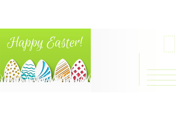Happy Easter Card. Cartoon Holiday Color