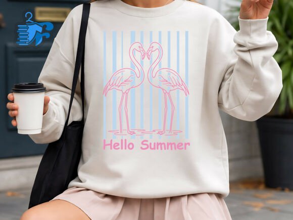 Hello Summer Flamingo SVG
