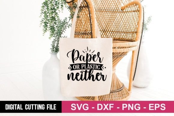 Paper or Plastic Neither SVG