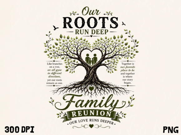 Our Roots Run Deep Family Reunion PNG