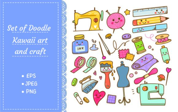 Art and Craft Supplies Doodle, DIY Tools