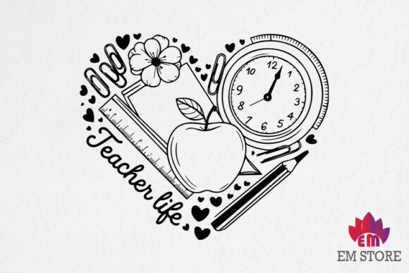 Floral Teacher Svg, Back to School SVG