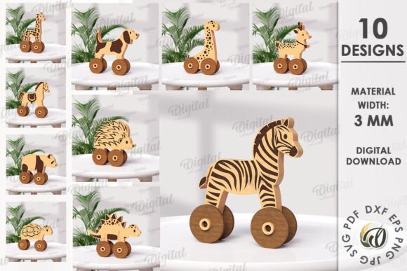 Toddler Toys on Wheels Laser Cut Bundle - Download Now