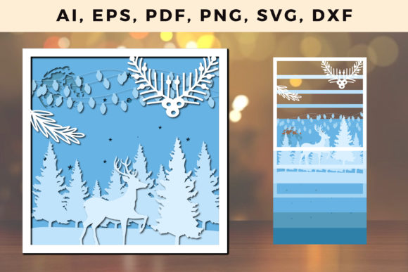 Multi Layer Christmas Design 3d SVG File