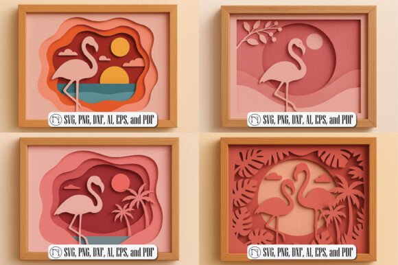 Flamingo Shadow Box