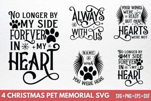 Christmas Pet Memorial SVG