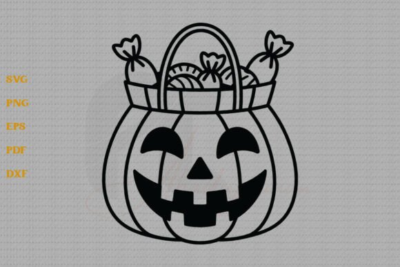 Halloween Candy Bag SVG PNG Cutting File