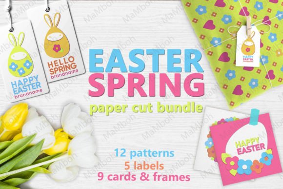 Easter Spring Paper Cut Bundle