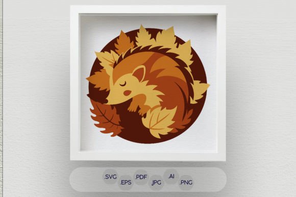 Multi-Layered Hedgehog SVG, Shadow Box