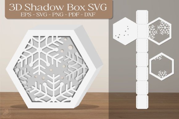 Snowflake 3D Shadow Box Papercut