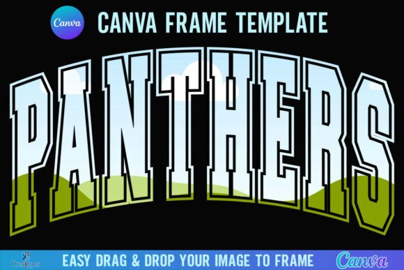 Panthers Canva Frame Varsity Team Mascot