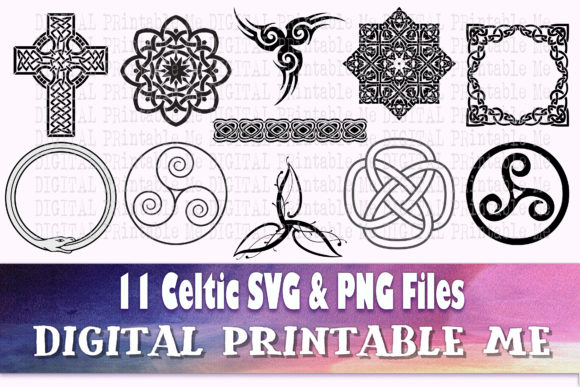 Celtic Svg, Silhouette Bundle, 11, Knot