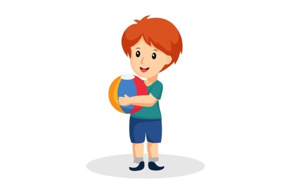 Little Boy with Ball Character Design