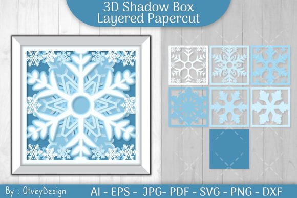 Snowflake 3D Shadow Box Layered Papercut