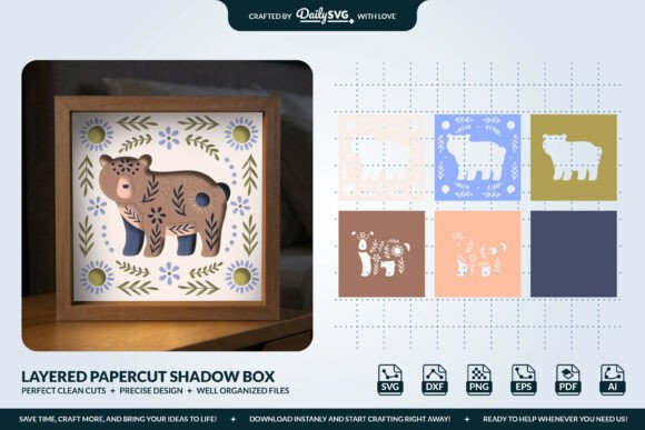 Shadow box SVG with depth effect