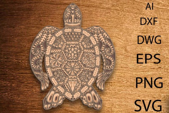 Turtle Multilayer Svg/Turtle Paper Cut/