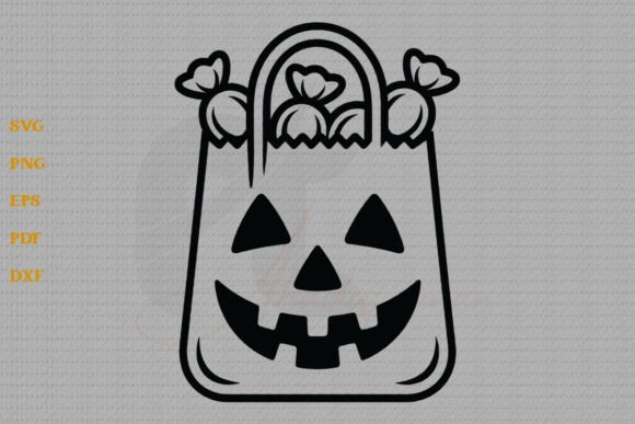 Halloween Candy Bag SVG PNG Cutting File