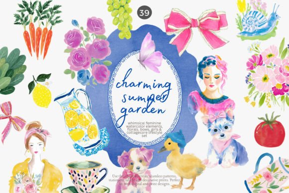 Charming Garden Clipart Set