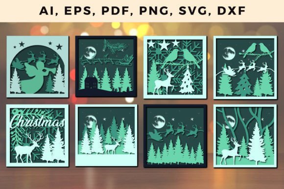 Multi Layer Christmas Design 3d SVG File