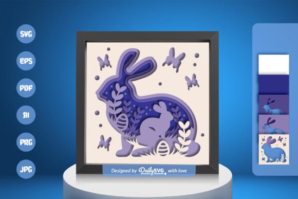 Easter Bunny Layered Papercut