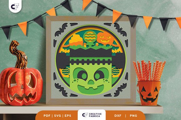 Halloween Candy Bag 3D Paper Cut SVG