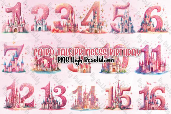 Fairy Tale Princess Birthday Sublimation - Download Now