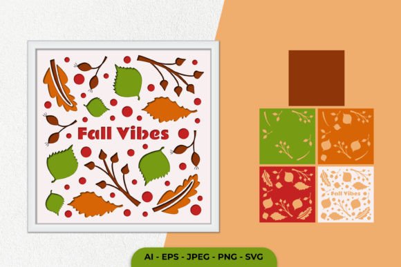3D Hello Fall Layered Papercut