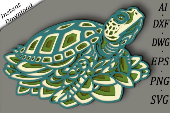 Turtle Multilayer Svg/Turtle Paper Cut
