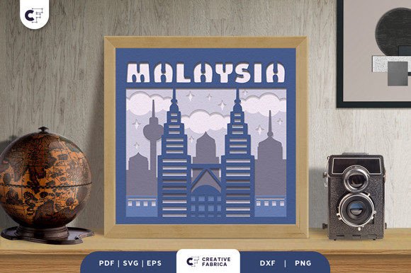 South East Asia 3D Light Box SVG