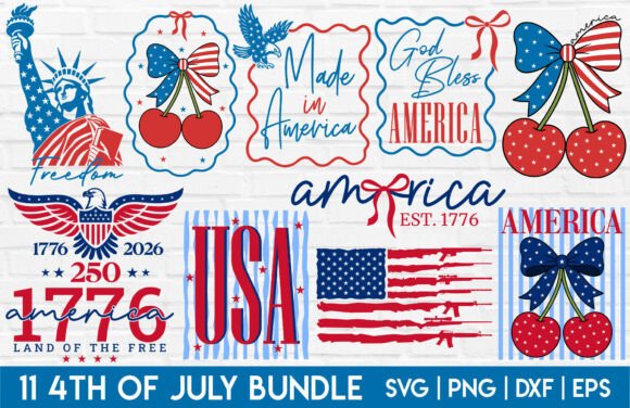 4th of July SVG Bundle USA Patriotic PNG