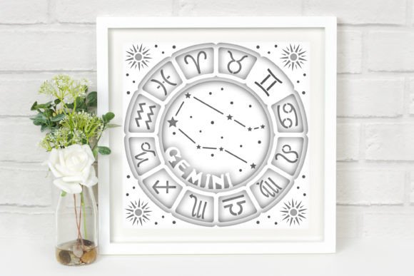 Gemini Shadow Box Svg