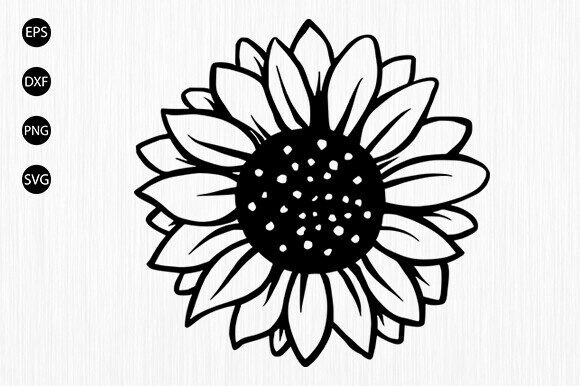 Sunflower SVG, Sunflower with Bee SVG