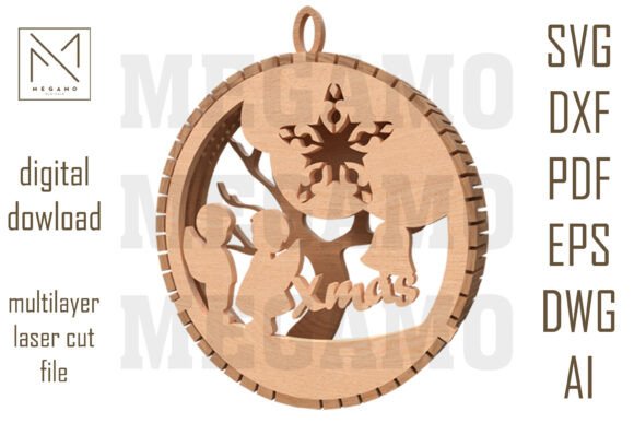 Xmas Snowflake Ornament SVG