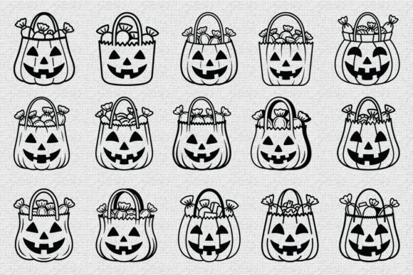 Halloween Candy Bag SVG Bundle Cut File