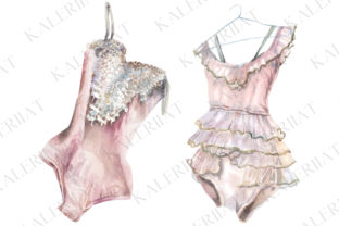 2 Watercolor Powder Pink Costumes